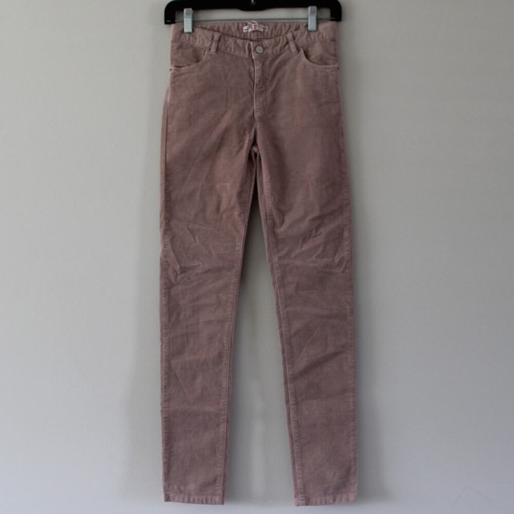 NWT Bonpoint Girls Darla Corduroy Mauve Pink Slim Skinny Pants 12